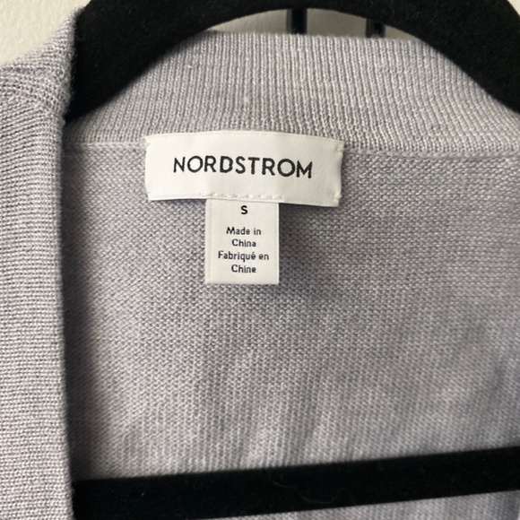 -Nordstrom merino wool blend cardigan with pockets size S, lilac - Picture 3 of 6